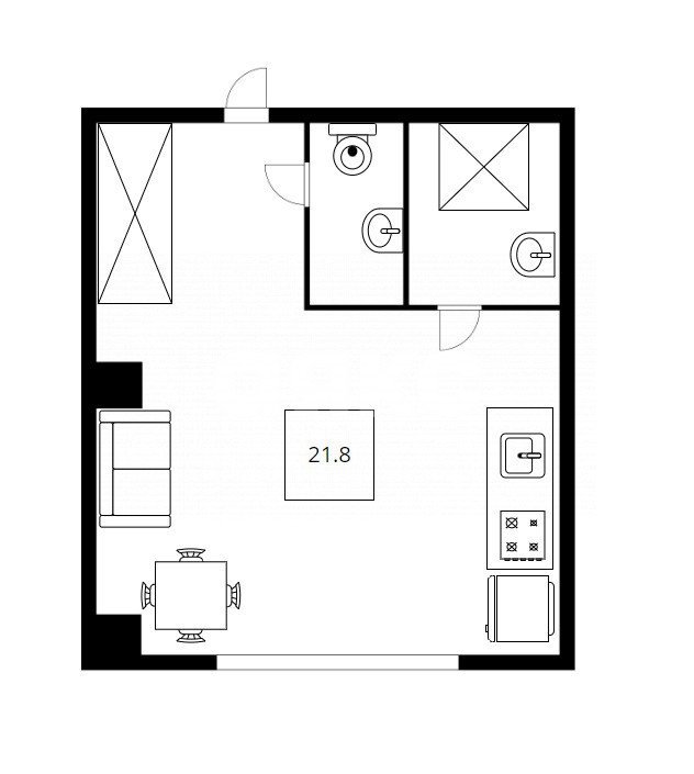 Фото №10: Студия 23 м² - Сочи, Центральный, Завокзальный, мкр. жилой комплекс Альпика, ул. Альпийская, 27