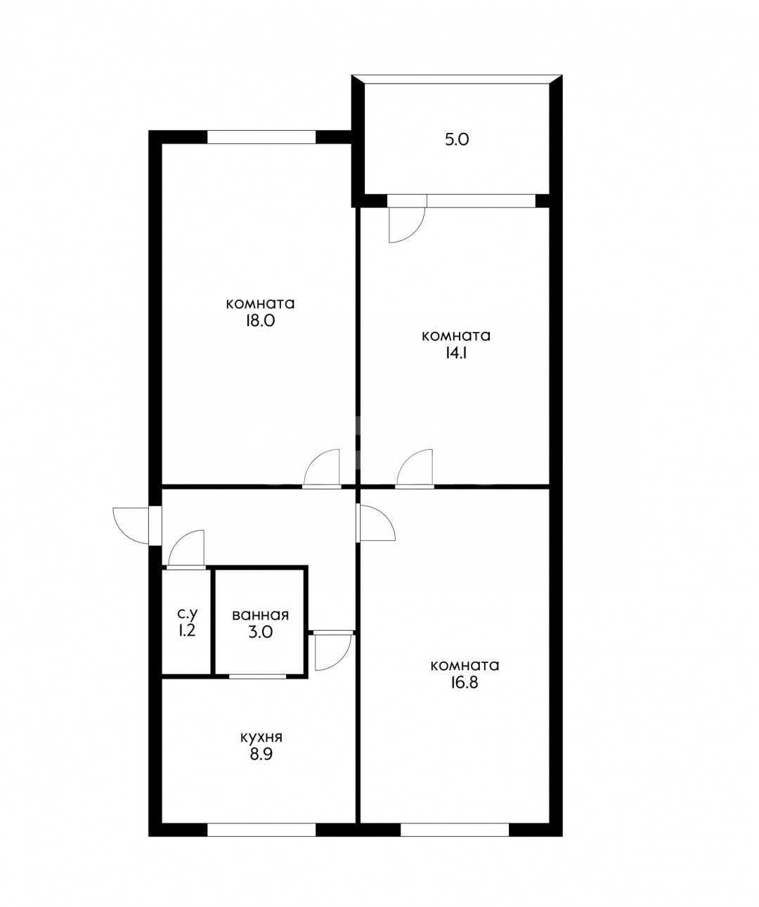 Фото №9: 3-комнатная квартира 66 м² - Дагомыс, р. Лазаревский, ул. Армавирская, 92