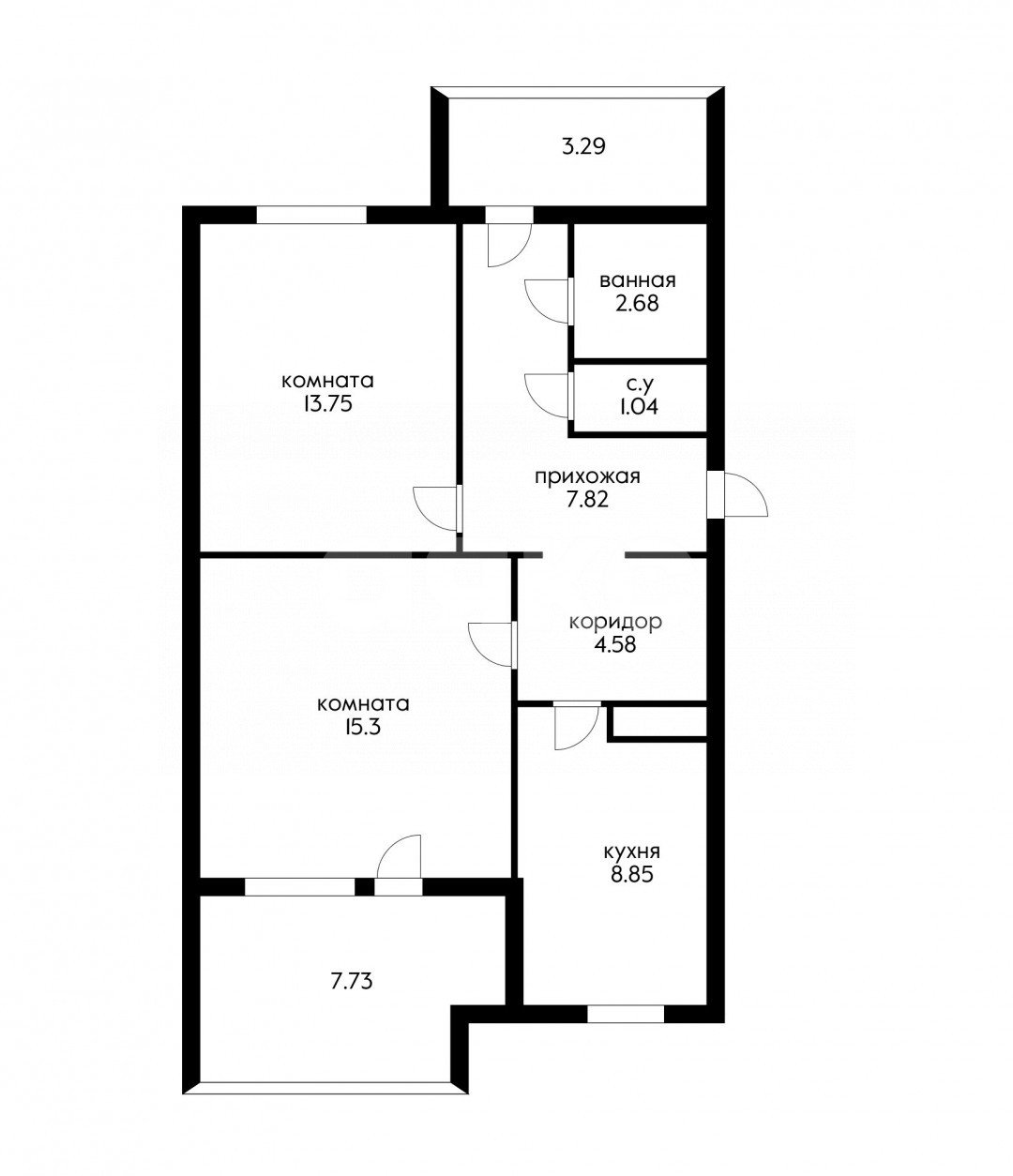 Фото №24: 2-комнатная квартира 67 м² - Сочи, Центральный, мкр. Заречный, ул. Вишнёвая, 17