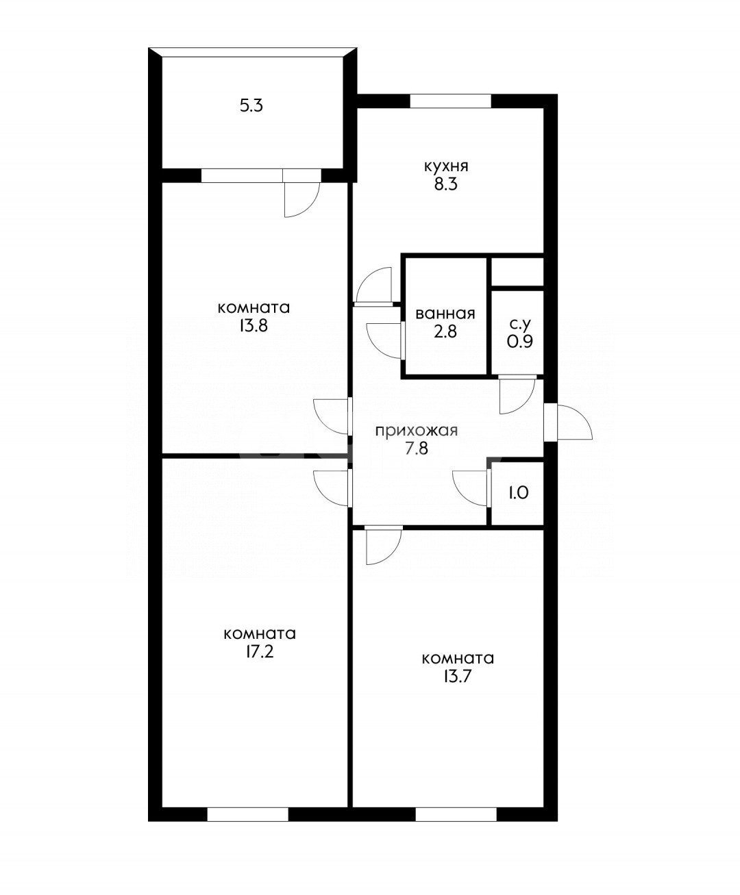 Фото №33: 3-комнатная квартира 65 м² - Сочи, Центральный, мкр. Донская, ул. Подгорная, 5