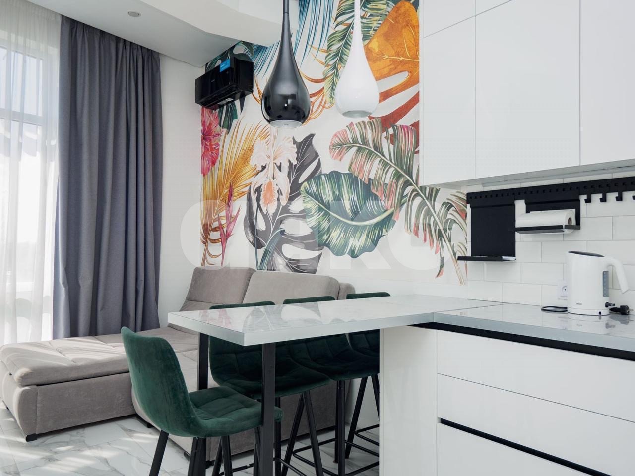 Фото №8: 1-комнатная квартира 34 м² - Сочи, Весёлое, мкр. жилой комплекс Грин Сейл Парк, ул. Весёлая, 82/1