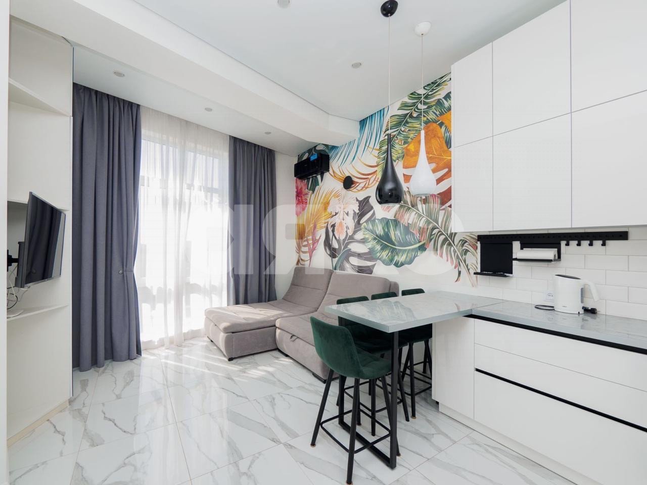 Фото №3: 1-комнатная квартира 34 м² - Сочи, Весёлое, мкр. жилой комплекс Грин Сейл Парк, ул. Весёлая, 82/1