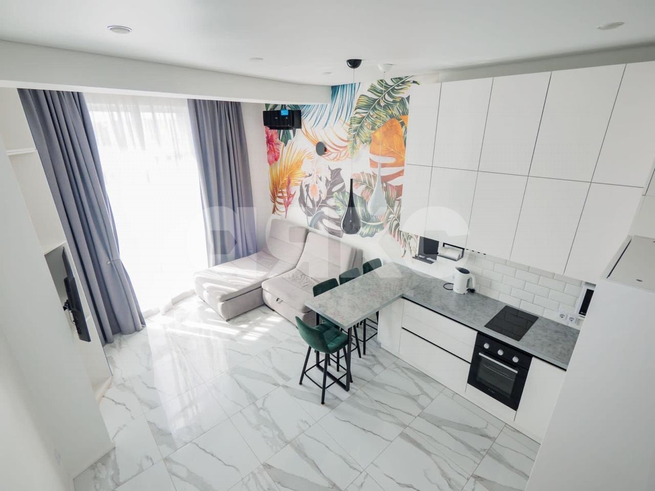 Фото №1: 1-комнатная квартира 34 м² - Сочи, Весёлое, мкр. жилой комплекс Грин Сейл Парк, ул. Весёлая, 82/1