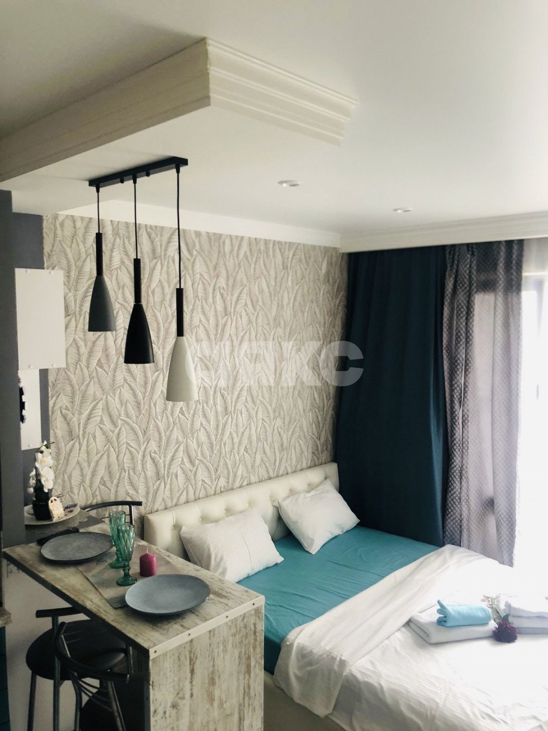 Фото №3: Апартаменты 26 м² - Сочи, Адлерский, Адлер, Курортный Городок, мкр. жилой комплекс Мадрид Парк-2, ул. Ленина, 219А/1