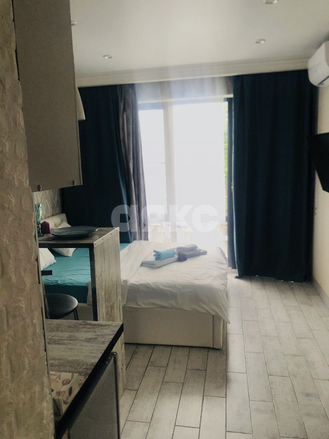 Фото №8: Апартаменты 26 м² - Сочи, Адлерский, Адлер, Курортный Городок, мкр. жилой комплекс Мадрид Парк-2, ул. Ленина, 219А/1