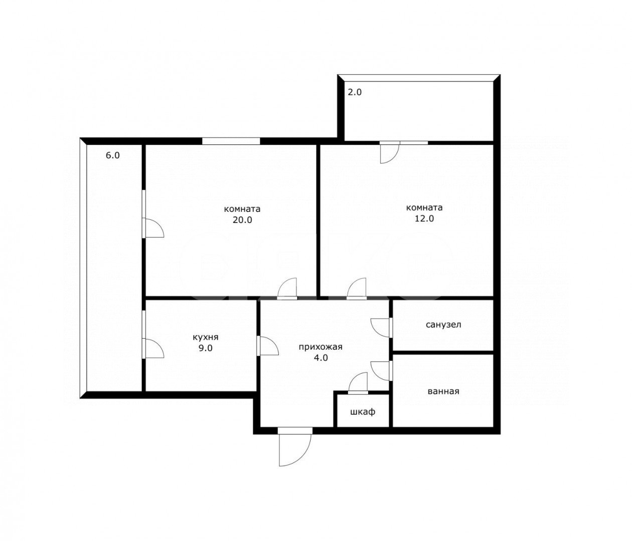 Фото №11: 2-комнатная квартира 47 м² - Сочи, Центральный, мкр. Заречный, ул. Макаренко, 29