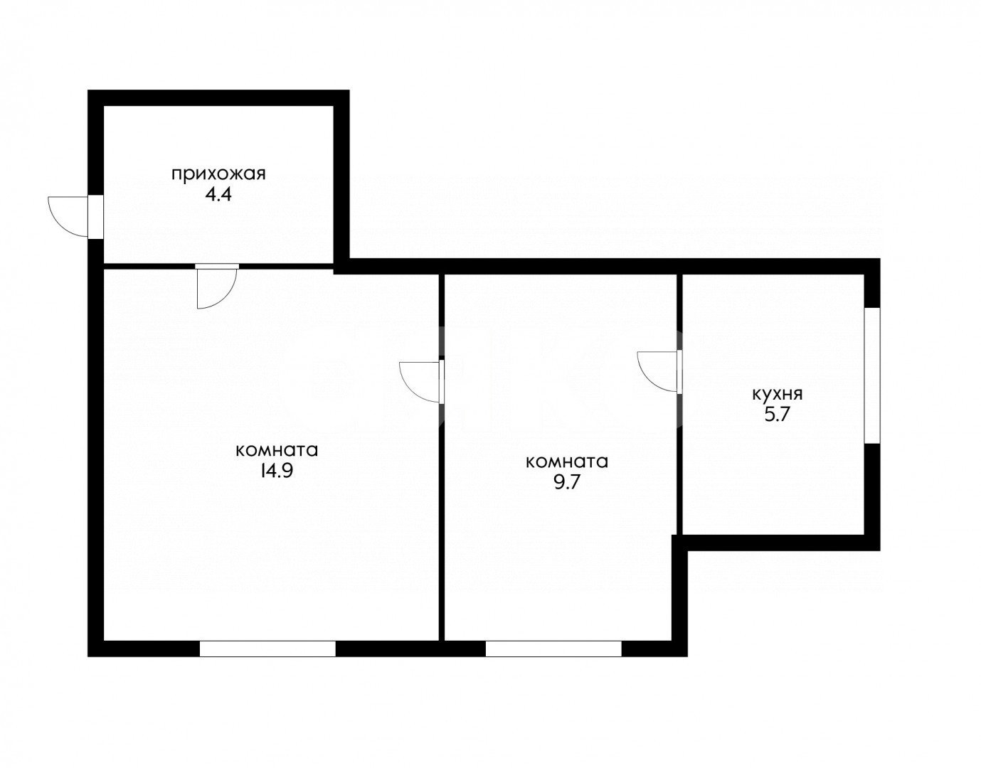 Фото №9: 2-комнатная квартира 34 м² - Сочи, Центральный, мкр. Завокзальный, пер. Севастопольский, 8