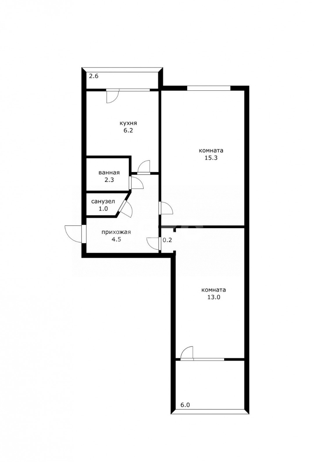 Фото №22: 2-комнатная квартира 51 м² - Сочи, Центральный, мкр. Завокзальный, ул. Невская, 21А