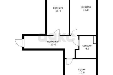 Фото №2: 2-комнатная квартира 56 м² - Адыгейск, мкр. Музыкальный, ул. Коммунистическая, 12
