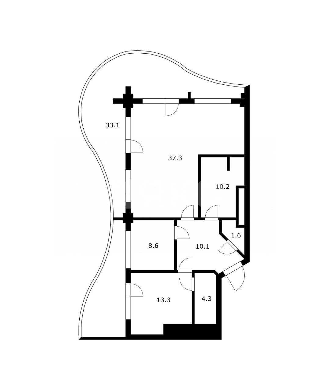 Фото №17: 2-комнатная квартира 130 м² - Сочи, Хостинский, мкр. Светлана, ул. Депутатская, 2