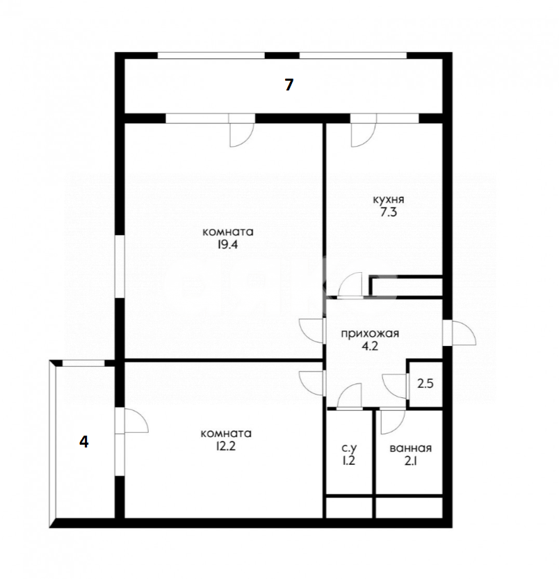 Фото №18: 2-комнатная квартира 60 м² - Сочи, Центральный, мкр. Заречный, ул. Вишнёвая, 34