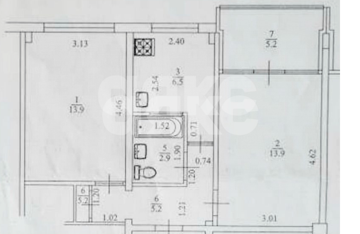 Фото №32: 2-комнатная квартира 43 м² - Сочи, Центральный, мкр. Донская, ул. Чехова, 58