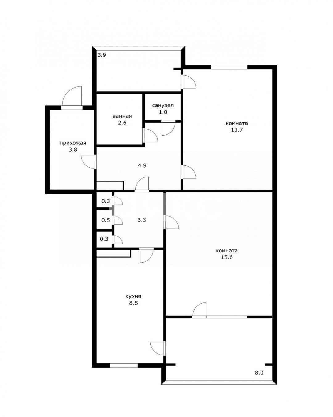 Фото №32: 2-комнатная квартира 54 м² - Сочи, Центральный, мкр. Заречный, ул. Абрикосовая, 26