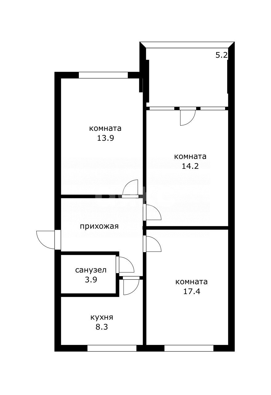 Фото №23: 3-комнатная квартира 65 м² - Сочи, Центральный, мкр. Гагарина, ул. Красноармейская, 15
