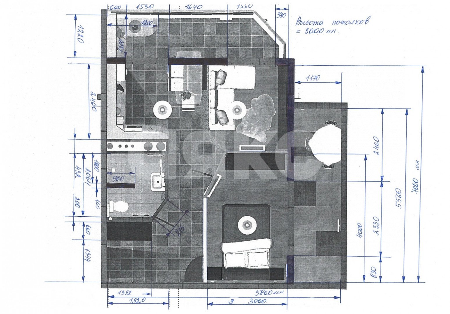 Фото №30: 1-комнатная квартира 52 м² - Сочи, Хостинский, мкр. Приморье, ул. Есауленко, 4/6