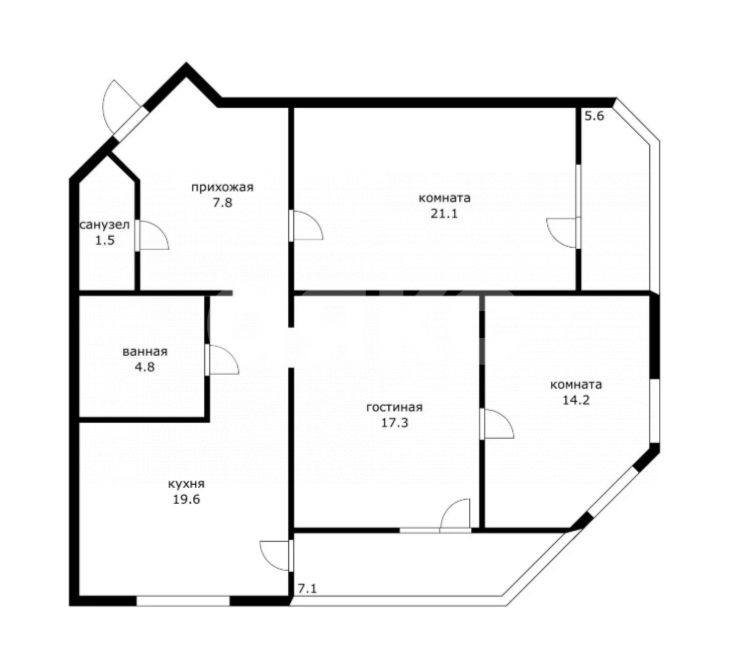 Фото №33: 3-комнатная квартира 115 м² - Сочи, Центральный, мкр. Гагарина, ул. Виноградная, 2Б