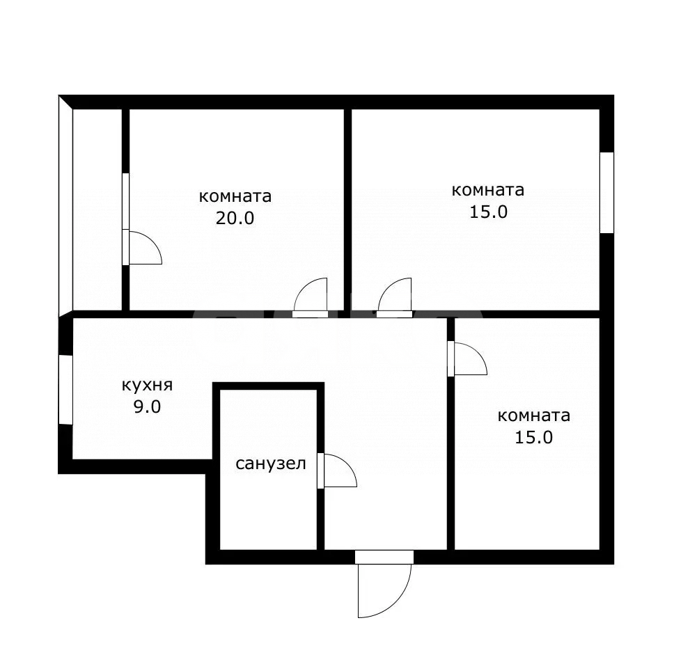 Фото №9: 3-комнатная квартира 68 м² - Сочи, Центральный, мкр. КСМ, ул. Пластунская, 193